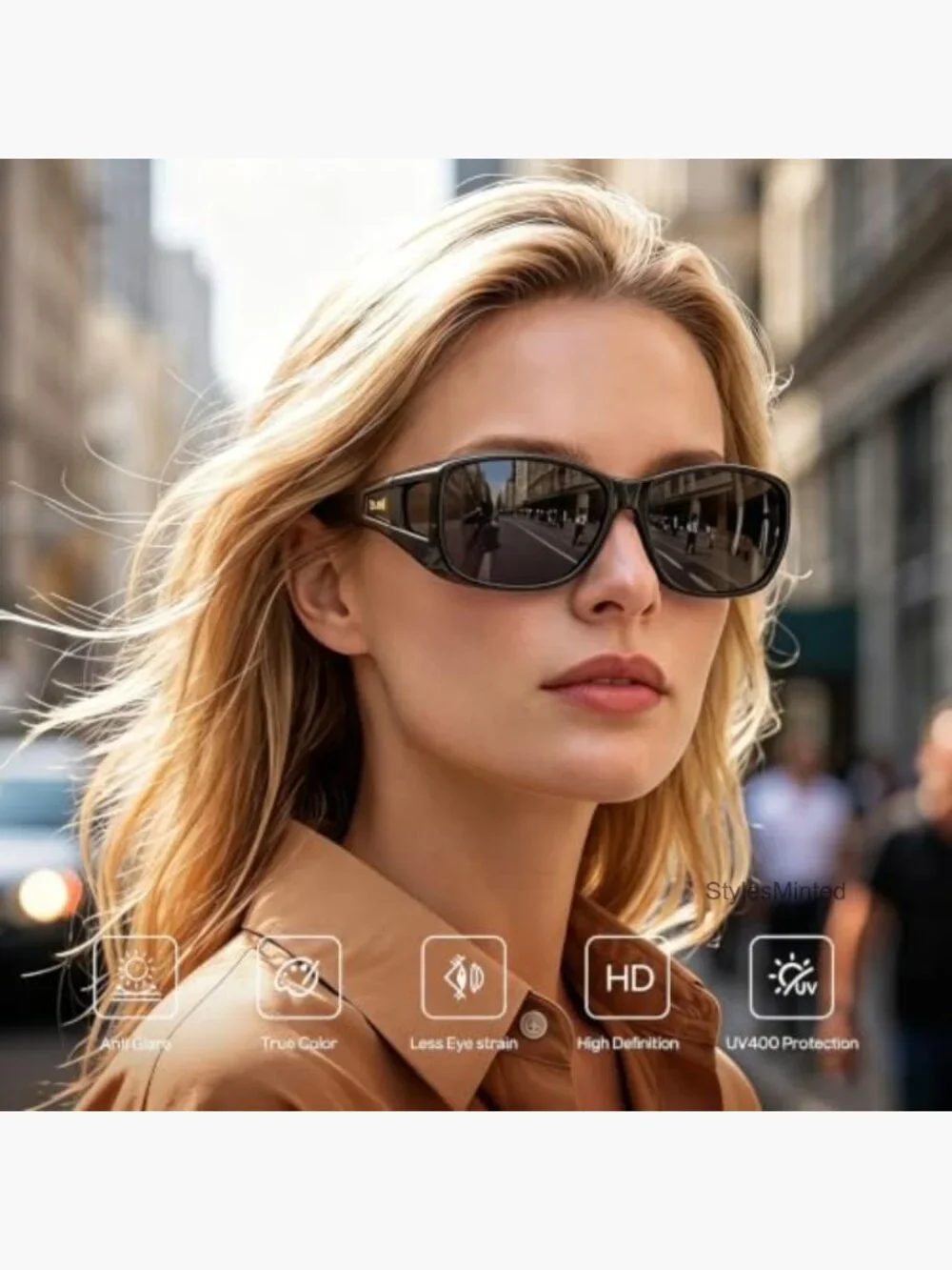 Polarized Wraparound Fitover Sunglasses UV Protection Unisex